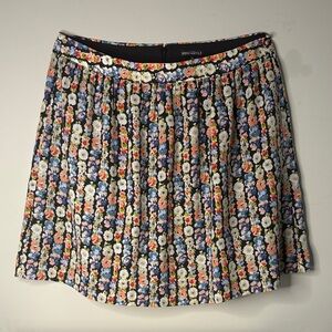 J. Crew Floral Mini Skirt - Blue and White